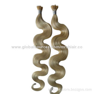 Remy cold fusion micro link stick 20-inch 60# body wave hair extensions, 0.8gram, wholesale